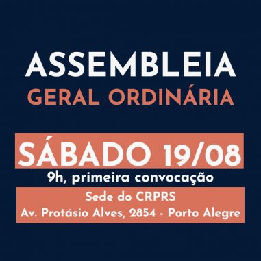 1ª Assembleia Geral Ordinária do CRESS/ES de 2023 será dia 08 de julho